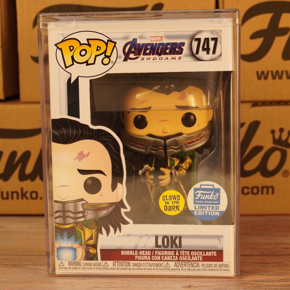 Funko Pop Marvel Avengers Endgame Loki #747 GITD Glow in the Dark Exclusive
